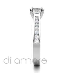 Pave Side 4Prong Diamond Engagement Ring