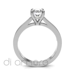 Pave Side 4Prong Diamond Engagement Ring