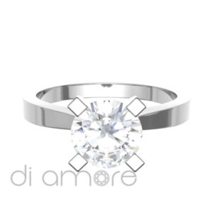 Classic Tapered 4Prong Diamond Engagement Ring