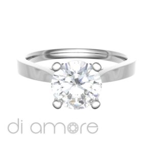 Classic Tapered 4Prong diamond Engagement Ring