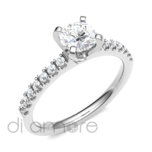 Castle Side 4Prong Diamond Engagement Ring