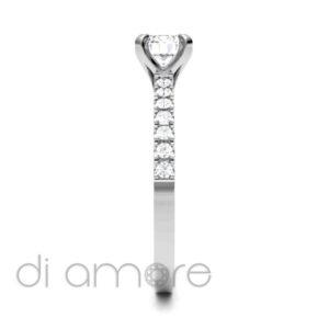 Castle Side 4Prong Diamond Engagement Ring