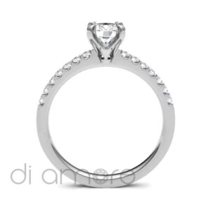 Castle Side 4Prong Diamond Engagement Ring