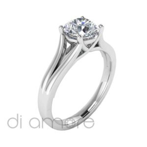 Classic Split Shank 4Prong Diamond Engagement Ring