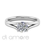 Classic Split Shank 4Prong Diamond Engagement Ring