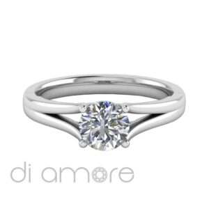 Classic Split Shank 4Prong Diamond Engagement Ring