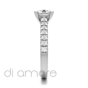 Castle Side 4Prong Diamond Engagement Ring