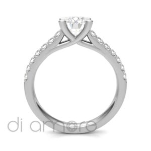Castle Side 4Prong Diamond Engagement Ring
