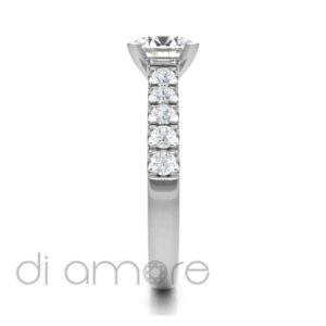 Castle Side 4Prong Diamond Engagement Ring