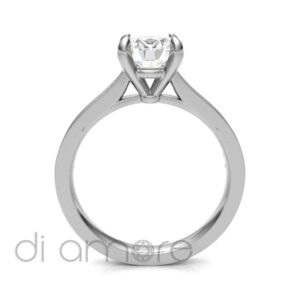 Pave Side 4Prong Diamond Engagement Ring