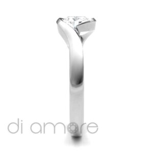 Classic Twisted 2Side stones Brilliant Diamond Engagement Ring