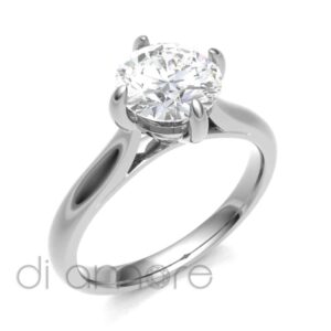 Classic Twisted Prong Diamond Engagement Ring