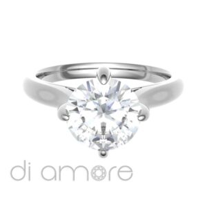 Classic Twisted Prong Diamond Engagement Ring