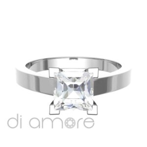 Classic 4Prong Princess Diamond Engagement Ring