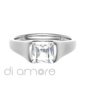 Classic In Band Princess Diamond Engagement Ring