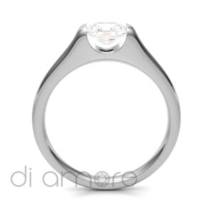 Classic In Band Princess Diamond Engagement Ring
