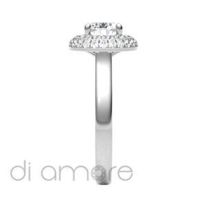 Classic Double Halo Brilliant Diamond Engagement Ring