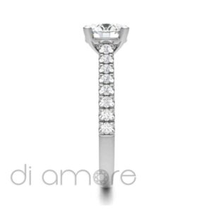 Castle Side 4Prong Diamond Engagement Ring