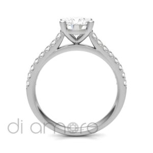 Castle Side 4Prong Diamond Engagement Ring