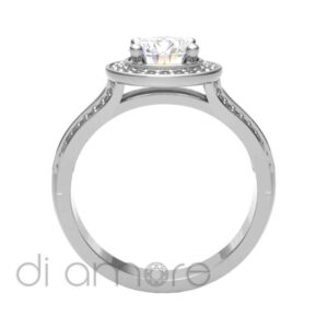 Castle Side 4Prong Diamond Engagement Ring