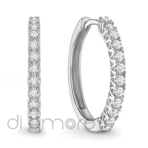 Prong Setting Diamond Hoops