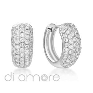 5Row Rounded Diamond Earrings