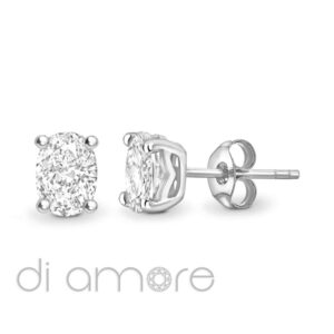 Classic 4Prong Oval Diamond Studs