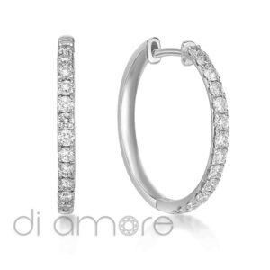 1row Castle Diamond hoops